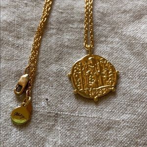 gold vermeil coin necklace
